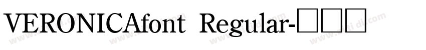 VERONICAfont Regular字体转换